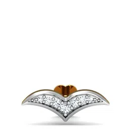 KUBERBOX Flying Bird 18KT Gold Diamond-Studded Nosepin-0.34gm-image-99