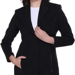 Hood culture imported tweed fabric Solid Coat For Women-image-37