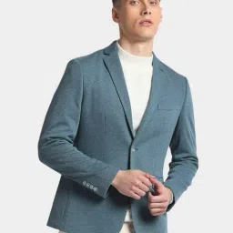 Men Self Design Single Breasted Formal Blazer-image-130