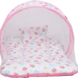 Cotton Infants pinkk strabeery net beed Mosquito Net-picture-23