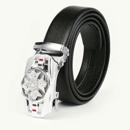 Men Gold Artificial Leather Belt-image-0