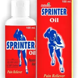 SPRINTER OIL : Natural Instant Pain Relief Therapeutic Massage Oil for Knee, Joints, Muscles, Back, Arthritis & Spondylitis for men and women (100 Ml). Liquid-25