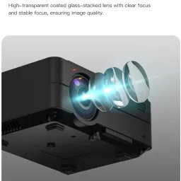 dkian RD813 Smart Projector HD WiFi miracast 2200 Lumens Home Cinema Projector 1920p (2200 lm / 1 Speaker / Wireless / Remote Controller) Portable Projector image 4