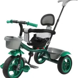 Tricycle with Dual Storage Basket Safety Guardrail for Kids|Boys|Girls Group 2 to 5 Years Age Model_593 Tricycle with (Parental Control Push Handle) Tricycle-7