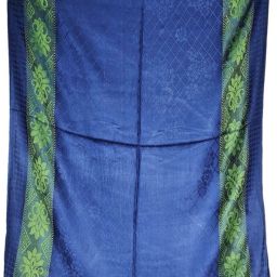 Printed Satin Blend Women Blue Stole-image-17