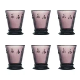 la rochere Abeille Eggplant Glass ( Set of 6 ) Everyday Tumbler Glass-picture-32