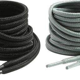 XERUS Round Boot Lace Casual Hiking Shoelace 120CM Black Light Grey Shoe Lace-image-81