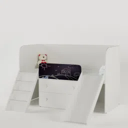 boingg! - a happy start PlayDate Loft Bed with Drawer & Slide in White Colour-picture-41