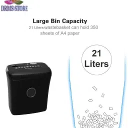 DRMS STORE Paper Shredder 10 Sheets with CD and Credit Card Cutter Cross Cut Shred Type with 21 Litre Waste Bin Capacity Paper Trimmer image 3