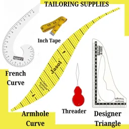 SEWING TAILORING FRENCH CURVE WITH [ MARKING + ARM HOLE + TRINGLE-24