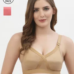Floret set of 2 Nude-Coloured & Rose Bra-5