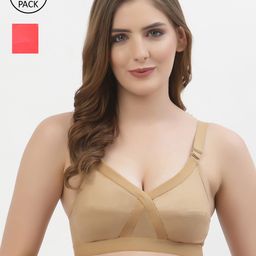 Floret Women Nude-Coloured & Red non wired Bra-image-68