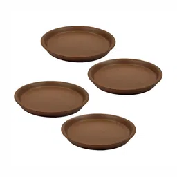 LASAKI 4 Pieces Truffle Round Ceramic Pot Trays-50