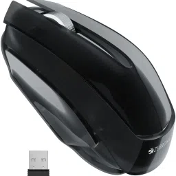 ZEBRONICS ZEB-CLEAR Wireless mouse with Nano receiver,3 Buttons, (DARK GREY) Wireless Optical Mouse-17