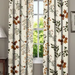 213 cm (7 ft) Polycotton Room Darkening Door Curtain (Pack Of 2)-image-64