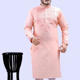tibra collection Men Embroidered Cotton Blend Straight Kurta-picture-27