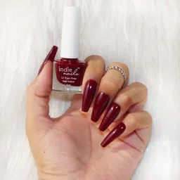Cherry Red Nail Polish Lacquer Toxic Free Quick Dry Long Lasting Glossy Shine Cherry Red-image-22