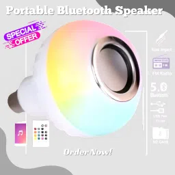 GUGGU Bluetooth Music Bulb Speaker With Remote Control Change Disco light for HomeE197 Smart Bulb-picture-7