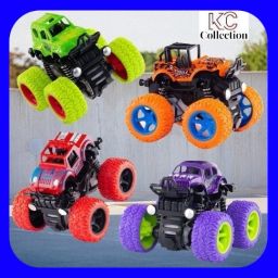 New_Unbreakable 4WD Mini Monster Trucks Friction Powered Cars, Rubber Tires 4pc-image-86