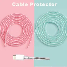 mpmp 1.5 Meter Wire Spring Mobile Charger Protector Cover Pack of 2 (TCP46) Cable Protector-image-52
