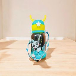 Cute Panda Printed Water Bottle for Kids | Leak-Proof Sipper with Strap | 600ml 600 ml Water Bottle-image-71