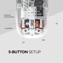 Monrix Pureview Transparent Wireless and Bluetooth Rechargeable Mouse Wireless Ambidextrous OpticalGaming Mousewith Bluetooth image 3