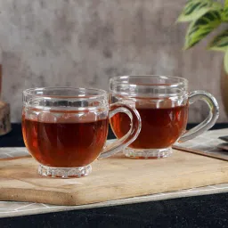 ceradeco Linear 210ml (Set of 2) Glass Tea Cup-picture-14