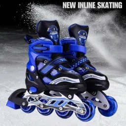 Inline Skating High Adjustable Shoes 4 Wheeler Aluminum Body LED Flash Light In-line Skates - Size 2025-11-08 UK-image-35