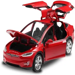 Tesla Model X90 Die-Cast Music , Lights & Pul Back Action (Color May Vary)-16