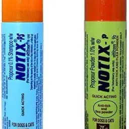 Petcare Notix-Shampoo(150 ml)+Petcare Notix - P Anti-tick flea Powder (100 gm) Combo Pack Flea and Tick, Allergy Relief Fresh Dog Shampoo-23