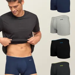Pack of 5 Underwear Uno Intellisoft Micro Modal Solid Solid Men Trunk-0