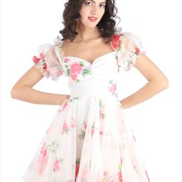 Women Fit and Flare Multicolor Mini/Short Dress-image-37