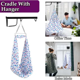 laksh casa B-Spring-Metal Window Cradle Hanger,Baby Swing Cradle/Ghodiyu with Mosquito Net image 3