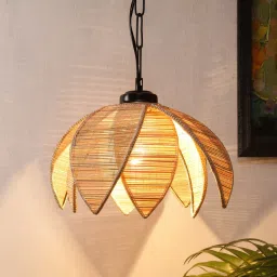 Hanging Light for Living Room & Home Decoration - Bamboo (Pack of 1) Pendants Ceiling Lamp-image-1