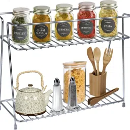 Containers Kitchen Rack Kitchen Organizer Spice Rack Stainless Steel Corner Rack stand & Big Size Steel Steel-picture-18
