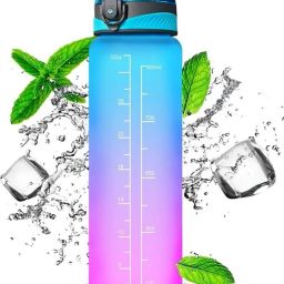 Unbreakable Water Bottle 1 L with Motivational Time Marker, 1000 ml Bottle 1000 ml Bottle-image-87
