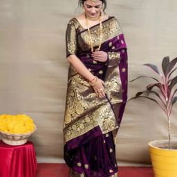 Unstitched Jacquard Blouse Material Printed-image-5