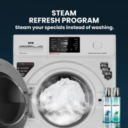 ifb 8 kg 5 Star with Steam Refresh program, 9 Swirl Wash, Eco Inverter, Touch Panel with AI Fully Automatic Front Load with In-built Heater White image 4