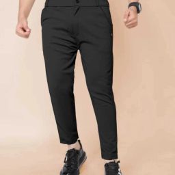 Men Regular Fit Multicolor Lycra Blend Trousers-image-1