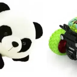 Best Quality Stuffed Soft Monister Truck and Panda for Kids- 25 cm-24