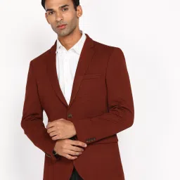 Men Self Design Single Breasted Formal Blazer-image-76
