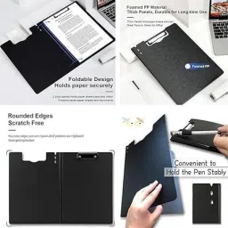 zomify A4 Size Side Open Flip Writing Pad Exam Sheet Pad with Metal Clip Folder image 4