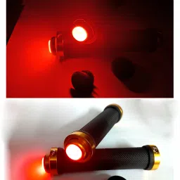 dstechbar Bicycle Grip with Light Cycling Lock-on Anti-Slip Cycle Handle Grips, indicator LED Rear Break Light image 5