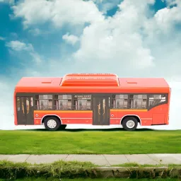 sabirat Low Floor Bus For Kids, Durable Quality, Pull Back Action, No Sharp Edges image 4