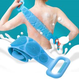Silicone Body Back Scrubber, Bathing Brush for Deep Clean, Deadskin Removal Belt-image-0