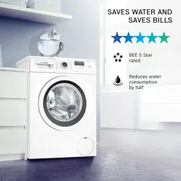 bosch 6.5 kg Drive Motor, Anti Tangle, Anti Vibration Fully Automatic Front Load with In-built Heater White image 4