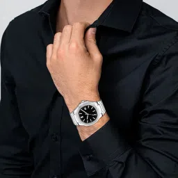 grevora Analog Watch - For Men Black Dial Date Function GR-LR144 image 5