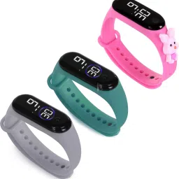 HYPERLEX 3 COMBO Stylish Digital LED Bracelet Band Wrist Watch for Kids, Boys & Men-image-84