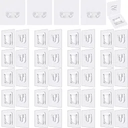 (PACK OF 10) Male/Female Sticker Hooks for Bathroom/Kitchen/Multiuse 1.33 Hook 1-image-66