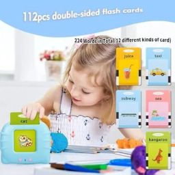 Colorful Double-Sided Flash Cards, Rechargeable Montessori Educational Cards A18-24